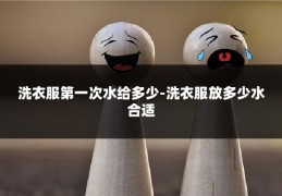 洗衣服第一次水给多少-洗衣服放多少水合适