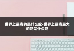 世界上最毒的是什么蛇-世界上最毒最大的蛇是什么蛇