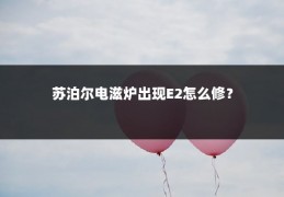 苏泊尔电滋炉出现E2怎么修?