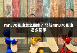 mh370到底怎么回事？马航mh370到底怎么回事