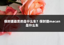 保时捷最贵的是什么车?保时捷macan是什么车