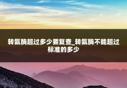 转氨酶超过多少要复查_转氨酶不能超过标准的多少