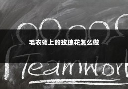 毛衣领上的玫瑰花怎么做