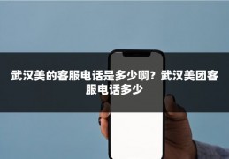 武汉美的客服电话是多少啊？武汉美团客服电话多少