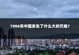1986年中国发生了什么大的灾难?
