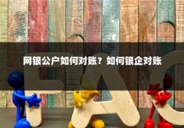 网银公户如何对账?如何银企对账