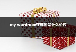 my wardrobe在韩国是什么价位