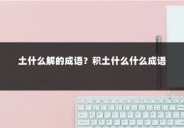 土什么解的成语?积土什么什么成语