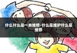 什么什么是一类维修-什么是维护什么是维修