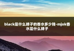 black是什么牌子的香水多少钱-mjok香水是什么牌子