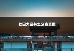 秋田犬证书怎么查真假