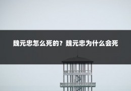 魏元忠怎么死的？魏元忠为什么会死