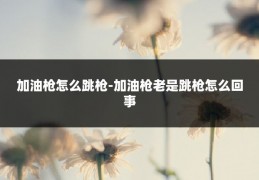加油枪怎么跳枪-加油枪老是跳枪怎么回事