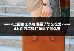 word上面的工具栏隐藏了怎么恢复-word上面的工具栏隐藏了怎么办