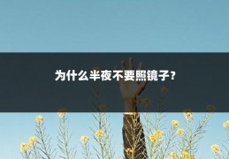 为什么半夜不要照镜子?