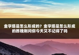 金字塔是怎么形成的?金字塔是怎么形成的昨晚刚问你今天又不记得了吗