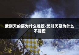 武则天的墓为什么难挖-武则天墓为什么不能挖