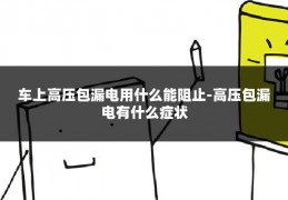 车上高压包漏电用什么能阻止-高压包漏电有什么症状