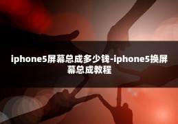iphone5屏幕总成多少钱-iphone5换屏幕总成教程