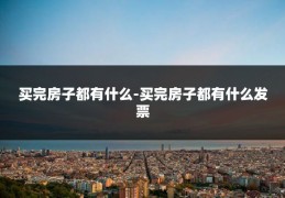 买完房子都有什么-买完房子都有什么发票