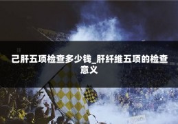 己肝五项检查多少钱_肝纤维五项的检查意义