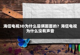 海信电视3D为什么是俩画面的？海信电视为什么没有声音