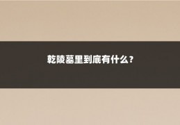 乾陵墓里到底有什么?