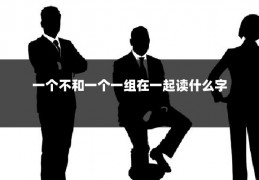 一个不和一个一组在一起读什么字