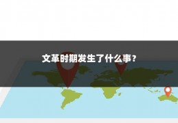 文革时期发生了什么事?