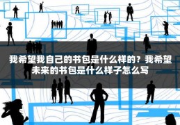 我希望我自己的书包是什么样的?我希望未来的书包是什么样子怎么写