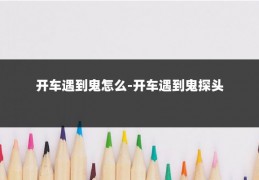 开车遇到鬼怎么-开车遇到鬼探头