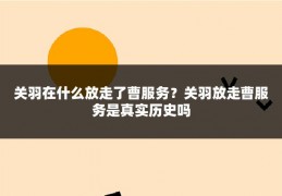 关羽在什么放走了曹服务?关羽放走曹服务是真实历史吗