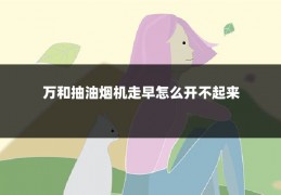 万和抽油烟机走早怎么开不起来