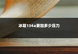 冰箱134a要加多少压力