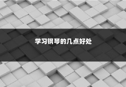 学习钢琴的几点好处