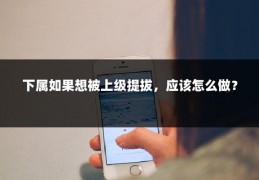 下属如果想被上级提拔，应该怎么做？