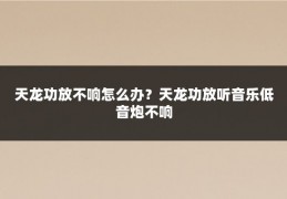 天龙功放不响怎么办？天龙功放听音乐低音炮不响