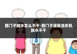 西门子脱水怎么不干-西门子滚筒洗衣机脱水不干