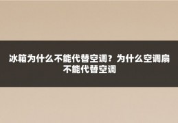 冰箱为什么不能代替空调？为什么空调扇不能代替空调