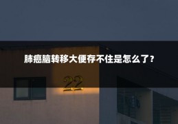 肺癌脑转移大便存不住是怎么了?