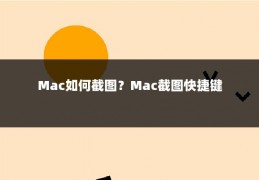 Mac如何截图？Mac截图快捷键
