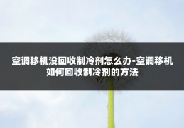 空调移机没回收制冷剂怎么办-空调移机如何回收制冷剂的方法