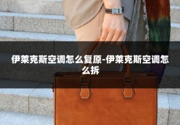 伊莱克斯空调怎么复原-伊莱克斯空调怎么拆