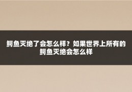 鳄鱼灭绝了会怎么样?如果世界上所有的鳄鱼灭绝会怎么样