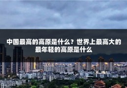 中国最高的高原是什么？世界上最高大的最年轻的高原是什么
