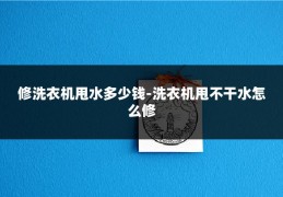 修洗衣机甩水多少钱-洗衣机甩不干水怎么修