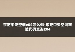 东芝中央空调e04怎么修-东芝中央空调故障代码查询E04