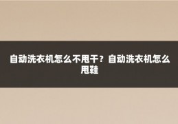 自动洗衣机怎么不甩干？自动洗衣机怎么甩鞋