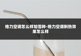 格力空调怎么样加雪种-格力空调制热效果怎么样