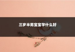 三岁半男宝宝学什么好
